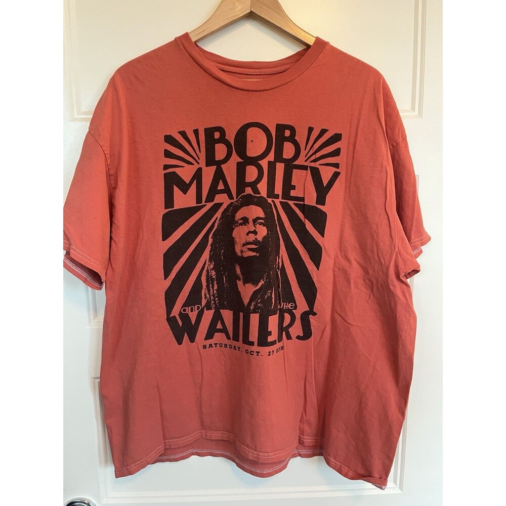 Bob Marley and the Wailers Shirt Red Zion Rootswear Graphic Tee Reggae L/XL